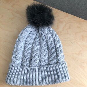 Cable Knit Faux Fur Beanie - NEW